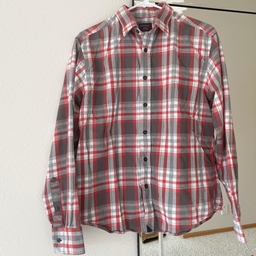 UNTUCKit Men's Slim Fit Button Front Flannel Shirt